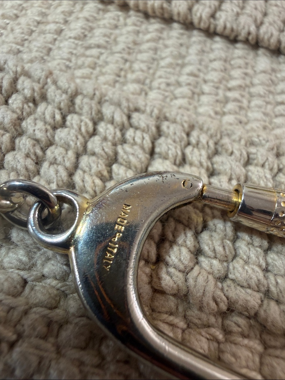 Vintage CELINE Horse Carriage Calèche Keychain Bag Charm Made in Italy 90 - Picture 3 of 5
